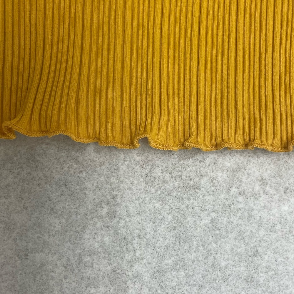 Wild Fable Mustard Ribbed Short Sleeve Tee - Picture 5 of 13